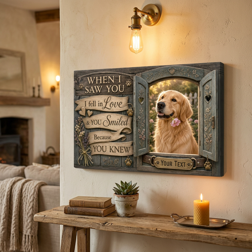 Personalized Dog Photo Wall Canvas Custom Pet Portrait Gift for Dog Lovers - Image 2