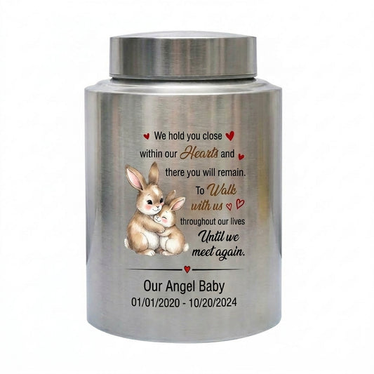 Personalized Angel Baby Loss Poem UV Printed Infant Miscarriage Bereavement Grieving Parents Silver Black Gold Red Options Memorial Keepsake Urn, Memorial Gift, In Loving Memory - Image 2