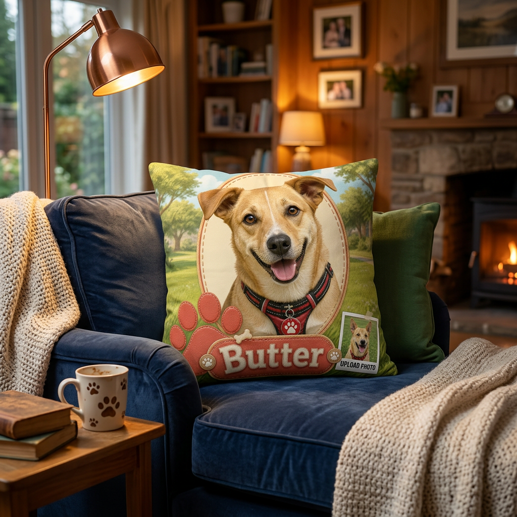 Personalized Pet Photo Pillow All Over Printed - Custom Dog Cat Name Gift for Pet Owners & Lovers - Image 2