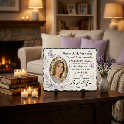 Personalized Parents Memorial Photo Slate Stone – Sympathy Gift for Loss - Image 2