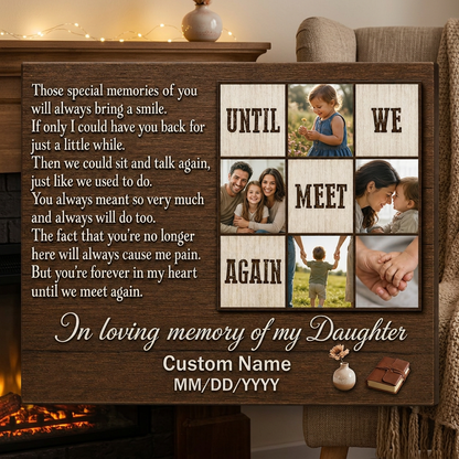Personalized Daughter Memorial Wall Canvas In Loving Memory Remembrance Sympathy Keepsake Gift - Image 2