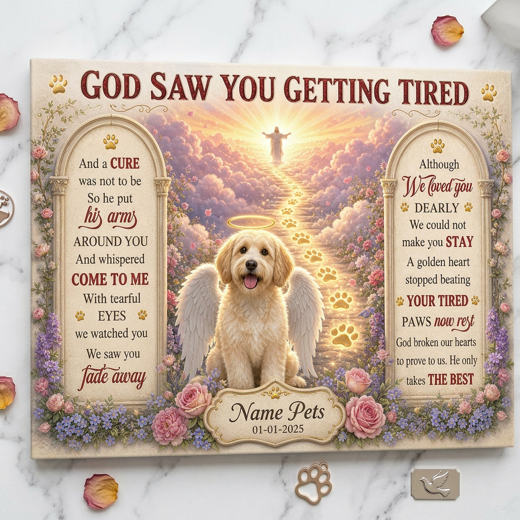 Personalized Pet Memorial Canvas Wall Art - Dog Loss Remembrance Gift with Photo & Name - Image 3