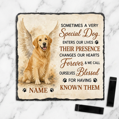 Personalized Sometimes A Very Special Dog Memorial Slate Plaque – Pet Loss Gift - Image 3