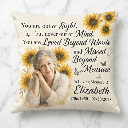 Personalized Memorial Photo Pillow - Custom Remembrance Sympathy Gift for Loss of a Loved One - Image 3