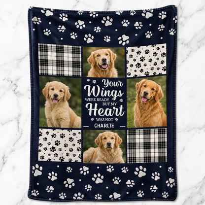 Personalized Dog Memorial Photo Fleece Blanket - Custom Pet Loss Remembrance Gift - Image 3