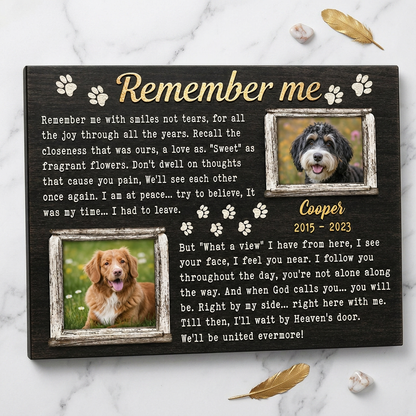 Personalized Dog Memorial Wall Canvas - Custom Pet Photo & Name Remembrance Keepsake Print - Image 3