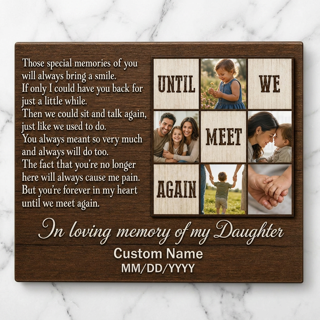 Personalized Daughter Memorial Wall Canvas In Loving Memory Remembrance Sympathy Keepsake Gift - Image 3