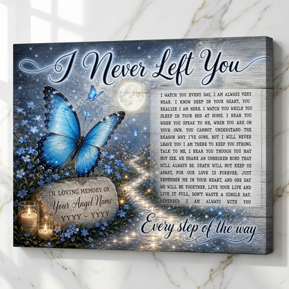 Personalized Butterfly Memorial Wall Canvas, Bereavement Gift for Loss of Loved One - Image 3