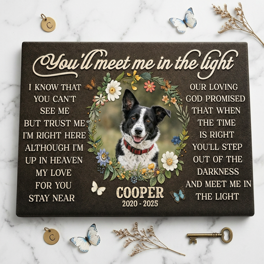 Personalized Pet Memorial Canvas Wall Art - Custom Dog Photo & Name - Pet Loss Sympathy Gift - Image 3