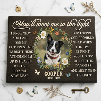 Personalized Pet Memorial Canvas Wall Art - Custom Dog Photo & Name - Pet Loss Sympathy Gift - Image 3
