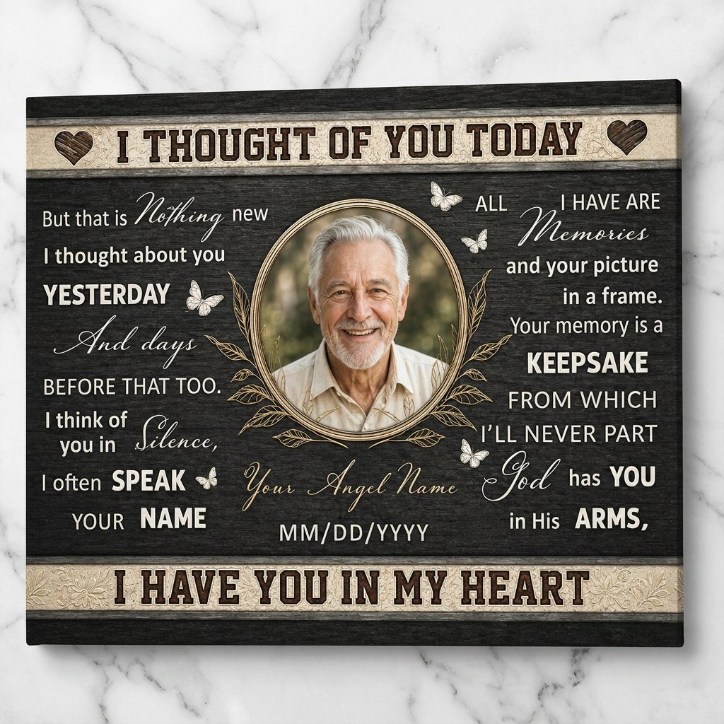 Personalized Memorial Wall Canvas In Memory Of Loved One Sympathy Remembrance Gift - Image 3