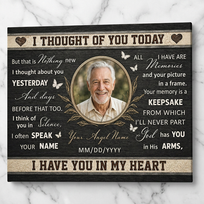 Personalized Memorial Wall Canvas In Memory Of Loved One Sympathy Remembrance Gift - Image 3