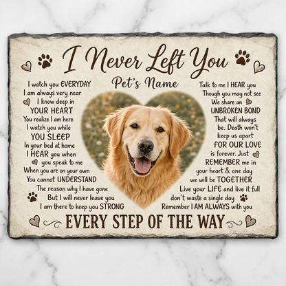 Personalized Pet Memorial Garden Stone with Photo – Dog Loss Remembrance Plaque - Image 3