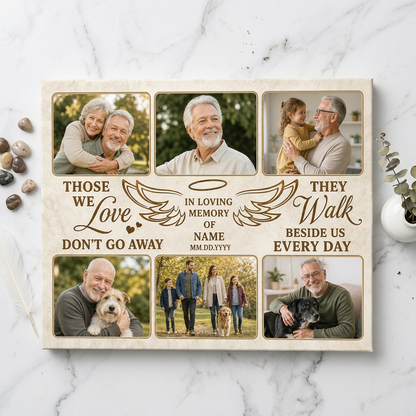 Personalized Memorial Photo Collage Wall Canvas In Loving Memory Remembrance Gift - Image 3