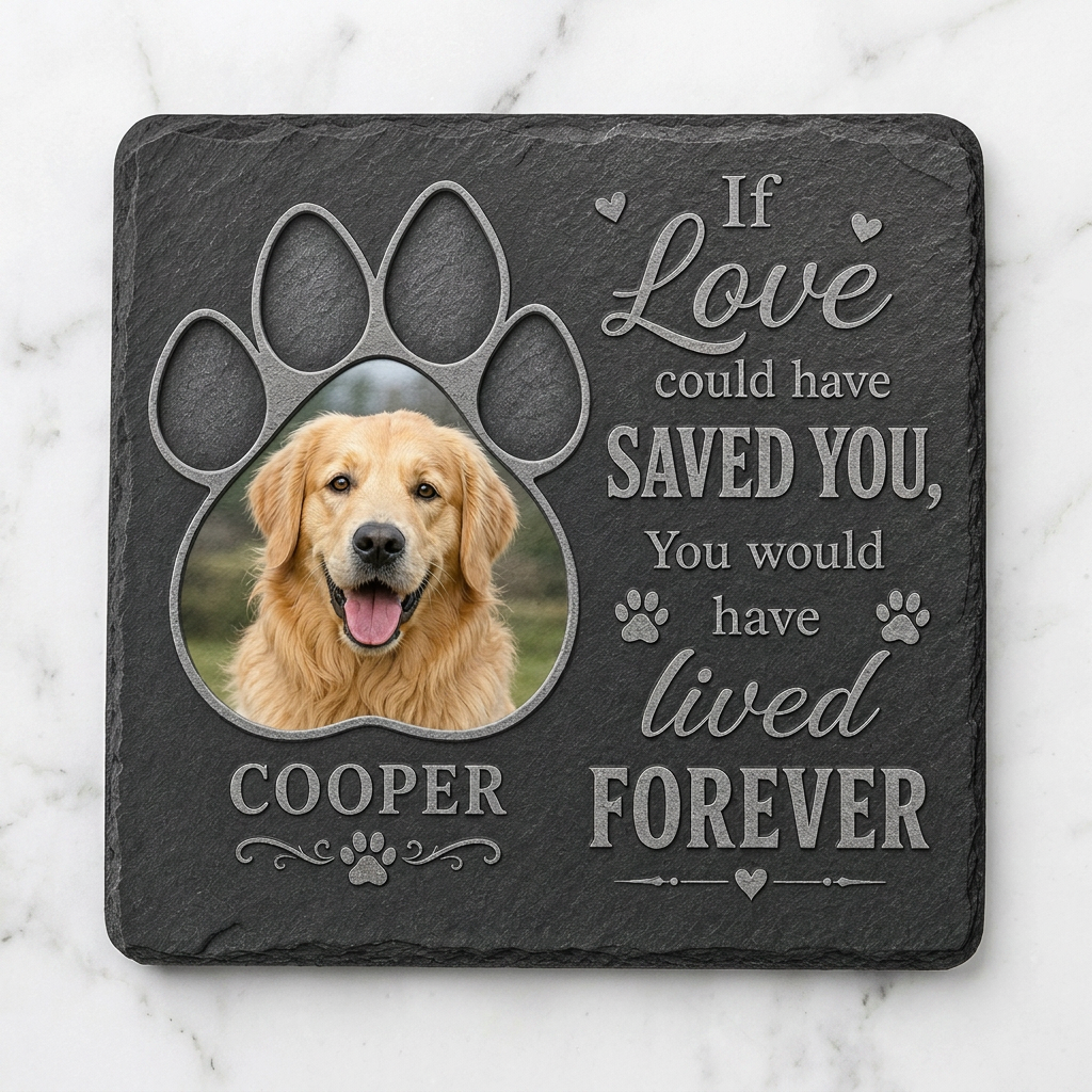 Personalized Pet Memorial Garden Stone Rectangle – Dog Loss Grave Marker Gift - Image 3