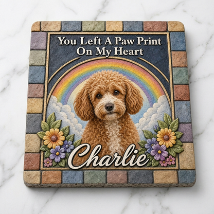 Personalized Pet Memorial Garden Stone with Photo – Dog Loss Sympathy Gift - Image 3