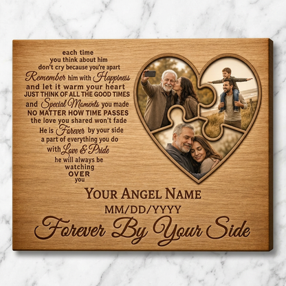 Personalized Memorial Canvas – Sympathy Gift for Loss of Father With Photos - Image 3