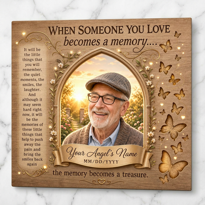 Personalized Memorial Photo Wall Canvas Sympathy Gift for Loss of Loved One - Image 3