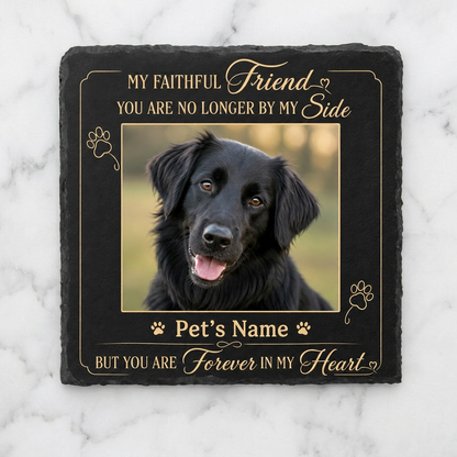 Personalized Dog Memorial Garden Stone with Photo – Pet Loss Sympathy Gift - Image 3