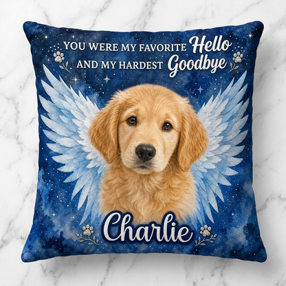 Personalized Pet Memorial Photo Pillow - Custom Dog Loss Sympathy Gift, Rainbow Bridge Remembrance - Image 3