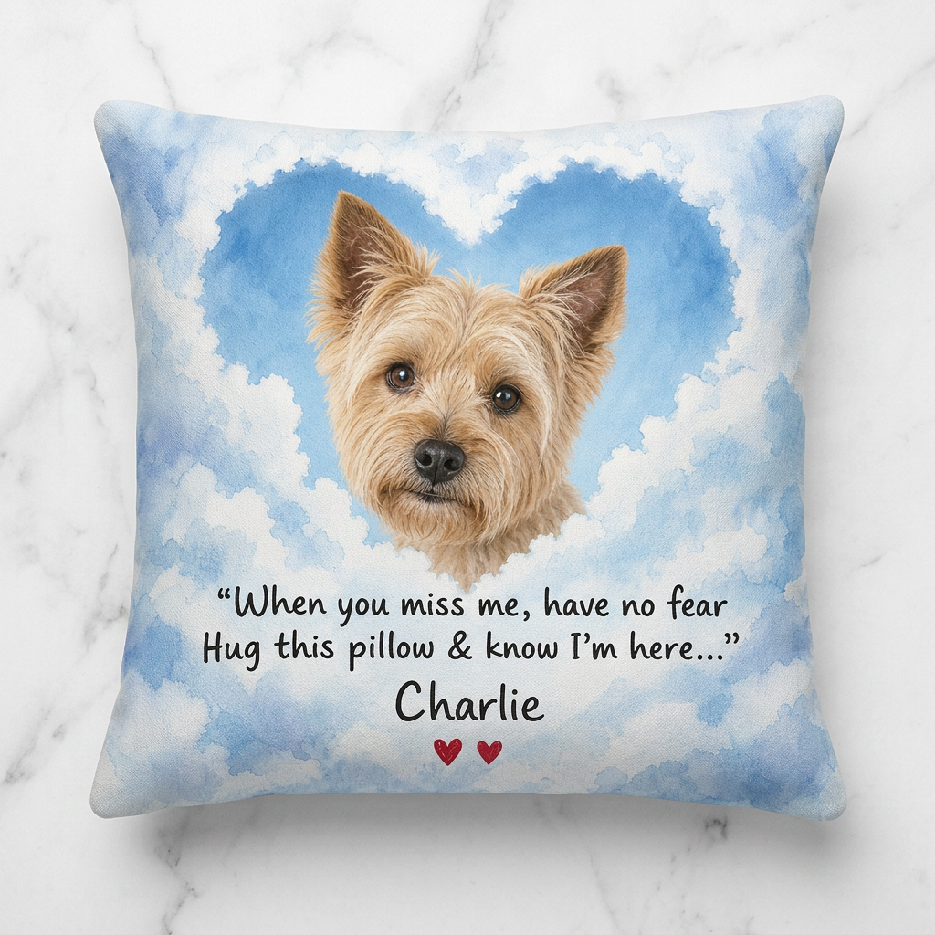 Personalized Pet Memorial Photo Pillow - Dog Remembrance Keepsake Sympathy Gift for Pet Loss - Image 3