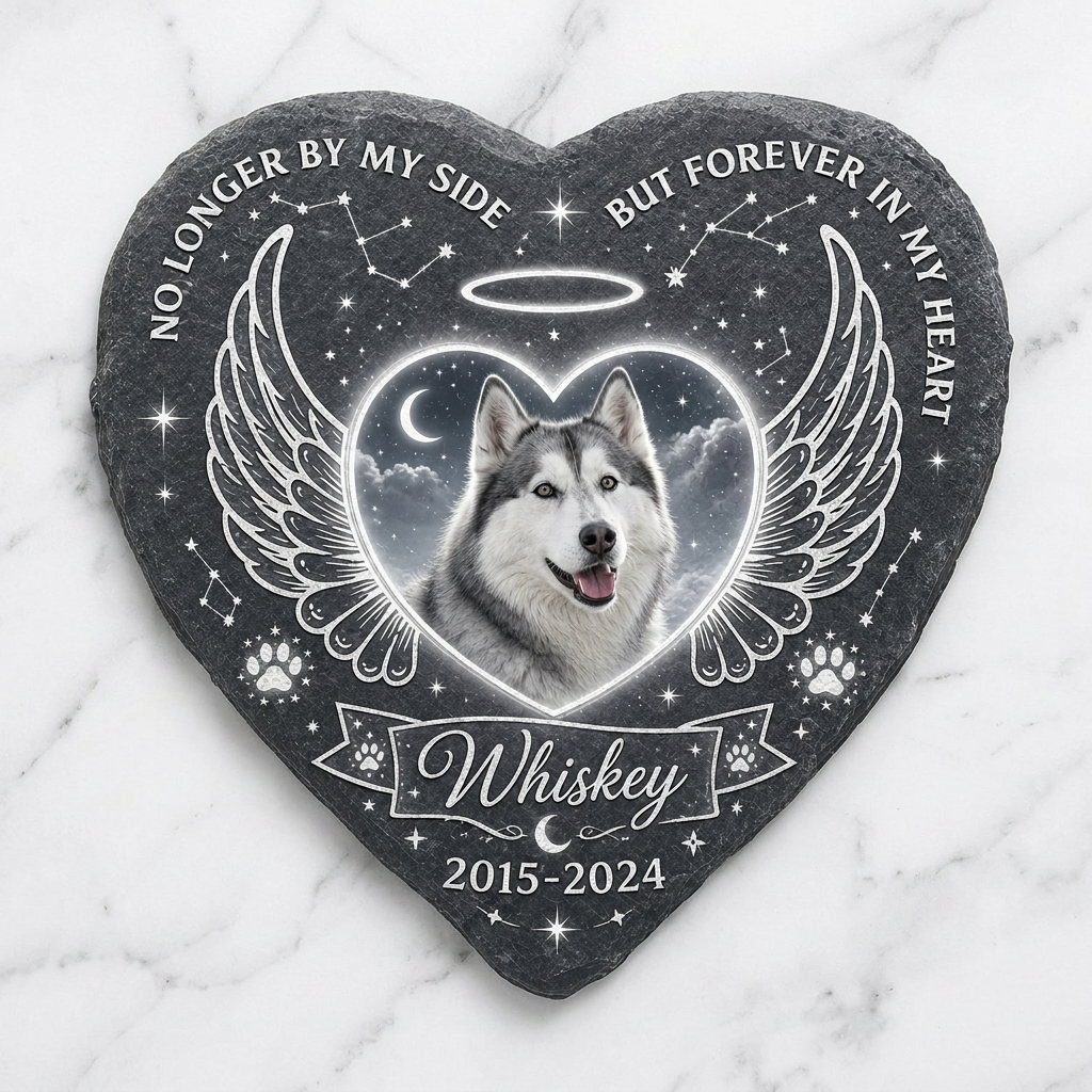 Personalized Dog Memorial Heart Stone – Custom Pet Loss Garden Keepsake Gift - Image 3