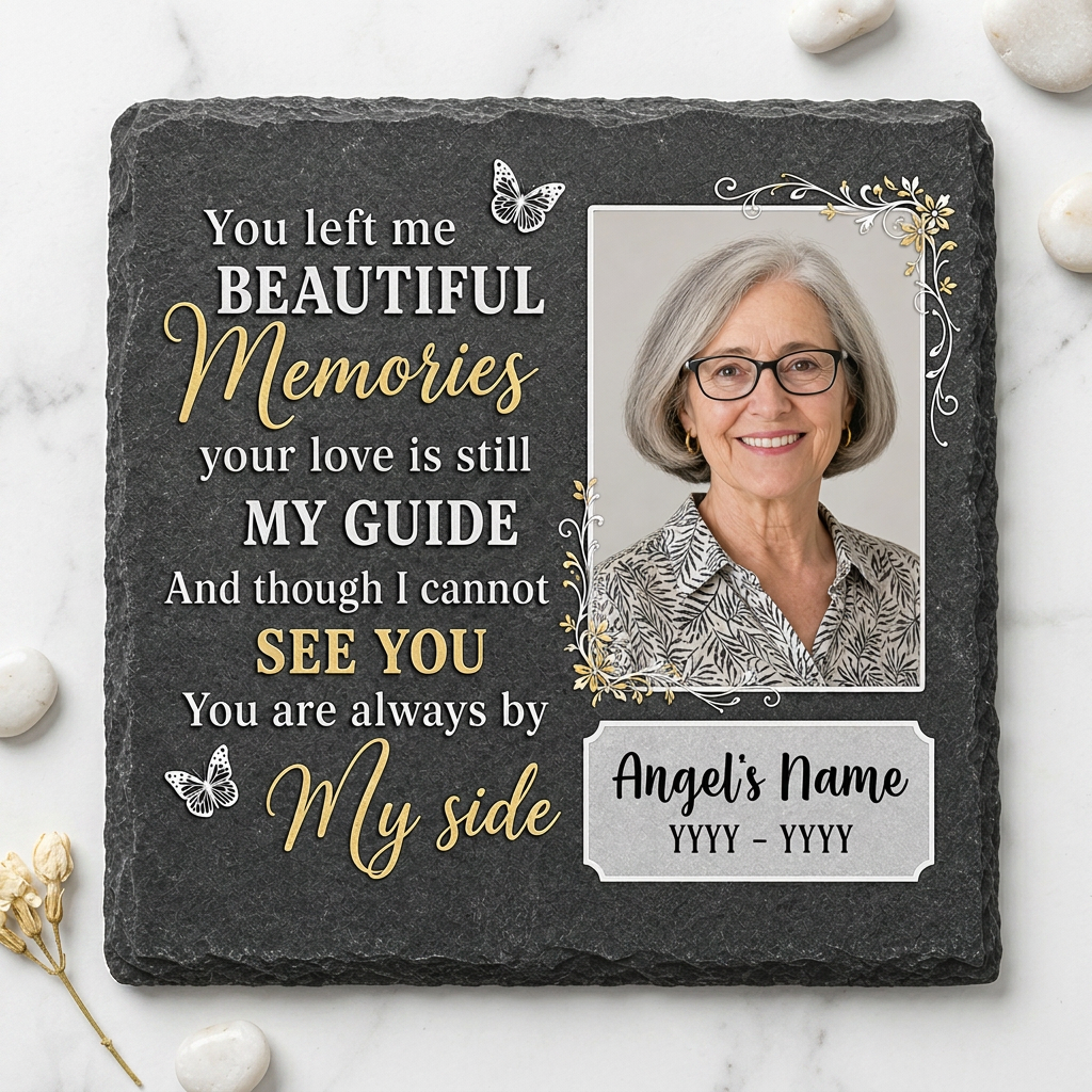 Personalized Memorial Photo Garden Stone for Loss of Mother, Sympathy Gift - Image 3
