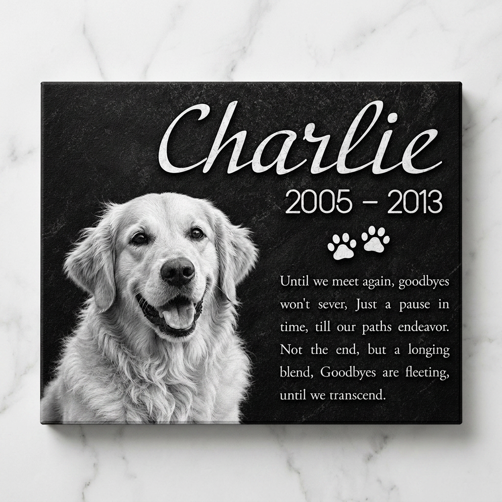 Personalized Dog Memorial Canvas Wall Art – Custom Pet Loss Remembrance Gift - Image 3