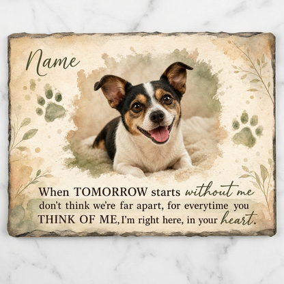 Personalized Dog Memorial Garden Stone With Photo, Pet Loss Sympathy Gift - Image 3