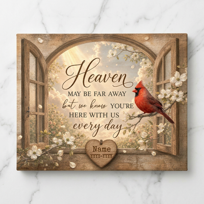 Personalized Cardinal Memorial Wall Canvas In Loving Memory Sympathy Gift for Loss of Loved One - Image 3