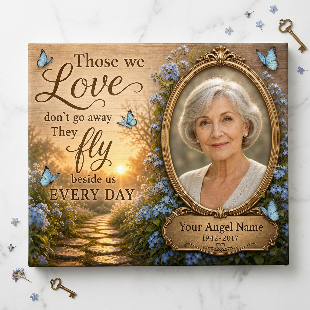 Personalized Memorial Wall Canvas Custom Photo Remembrance Gift for Loss of Loved One - Image 3