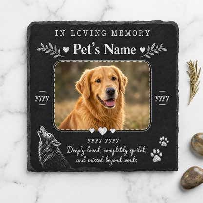 Personalized Pet Photo Memorial Garden Stone - Dog Loss Grave Decoration Gift - Image 3