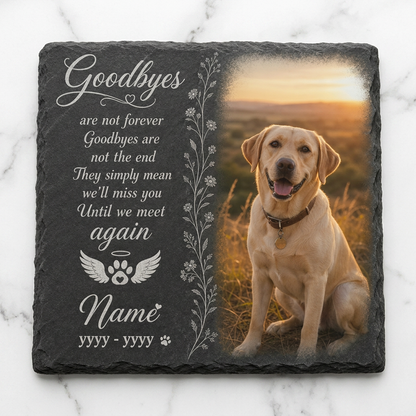Until We Meet Again Personalized Dog Memorial Garden Stone Custom Pet Loss Gift - Image 3