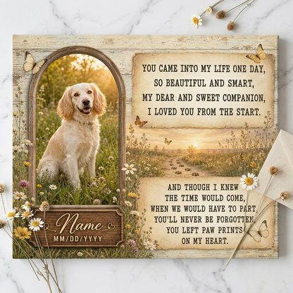Personalized Dog Photo Memorial Wall Canvas – Sympathy Gift for Dog Owners - Image 3