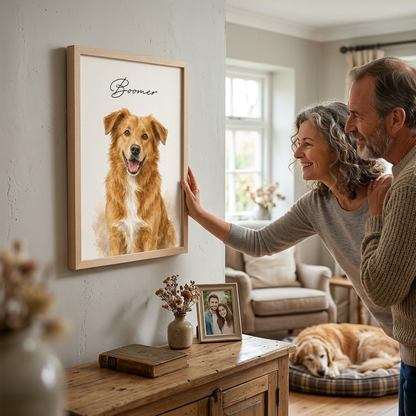 Custom Pet Memorial Portrait Wall Canvas – Personalized Dog Lover Gift - Image 4