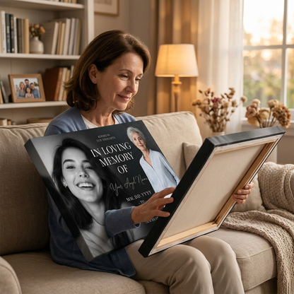 Personalized Memorial Photo Canvas Wall Art for Loss of Loved One Sympathy Keepsake Gift - Image 4