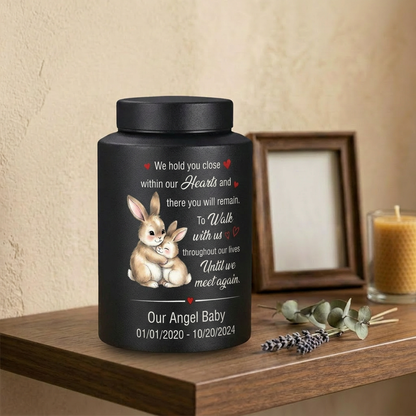 Personalized Angel Baby Loss Poem UV Printed Infant Miscarriage Bereavement Grieving Parents Silver Black Gold Red Options Memorial Keepsake Urn, Memorial Gift, In Loving Memory - Image 4