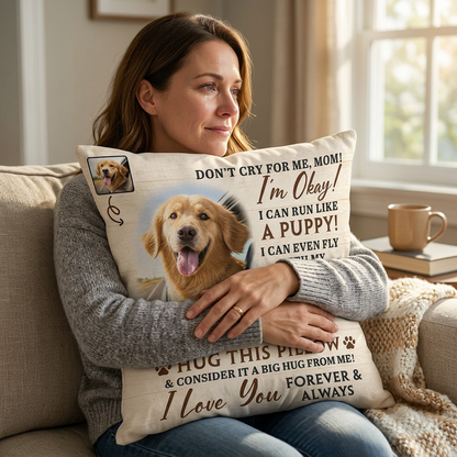 Personalized Dog Memorial Pillow with Photo & Name - Pet Loss Sympathy Gift Throw Cushion - Image 4
