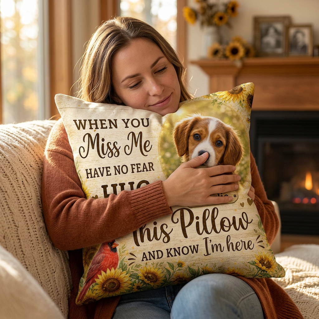 Personalized Pet Memorial Pillow with Photo - Custom Dog Loss Sympathy Keepsake Gift - Image 4
