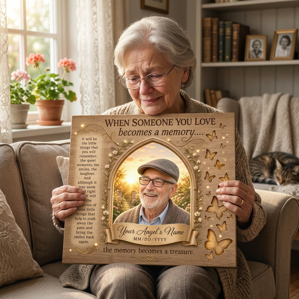 Personalized Memorial Photo Wall Canvas Sympathy Gift for Loss of Loved One - Image 4
