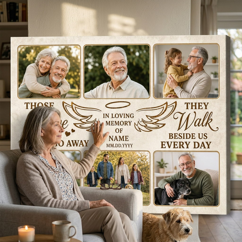Personalized Memorial Photo Collage Wall Canvas In Loving Memory Remembrance Gift - Image 4