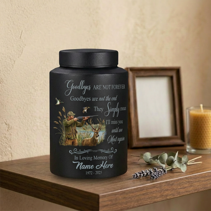 Personalized Deer Hunting Stainless Steel Urn for Human Ashes, Hunter Tribute Bereavement Receptacle Custom Name Date, UV Print Container, Memorial Keepsake Urn, Memorial Gift, In Loving Memory - Image 4