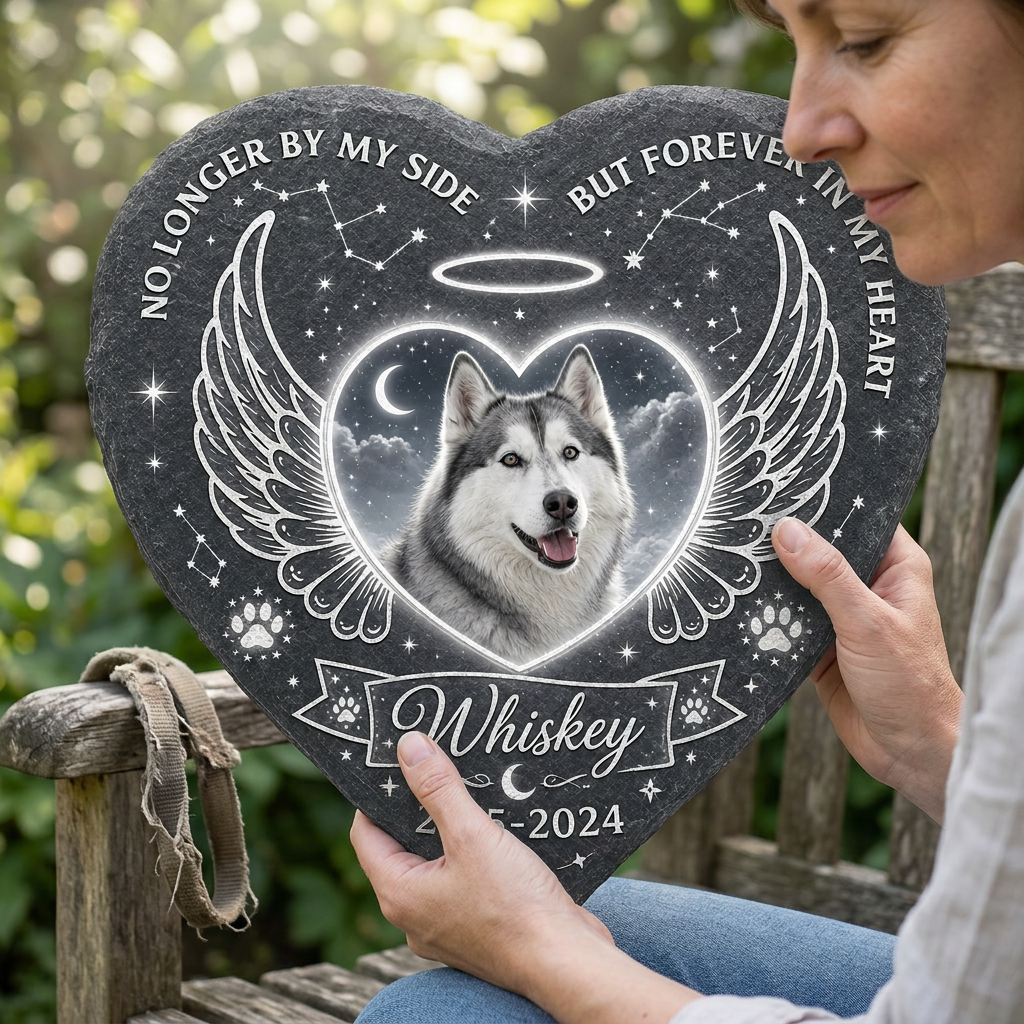 Personalized Dog Memorial Heart Stone – Custom Pet Loss Garden Keepsake Gift - Image 4