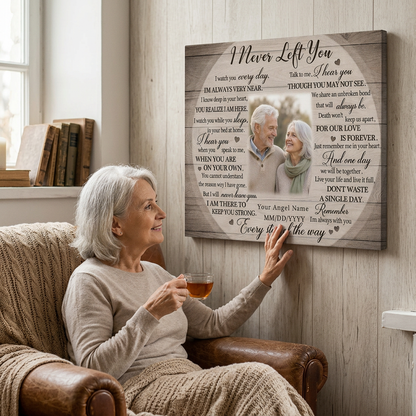 Personalized Memorial Photo Wall Canvas I Never Left You Loss of Loved One Remembrance Gift - Image 4