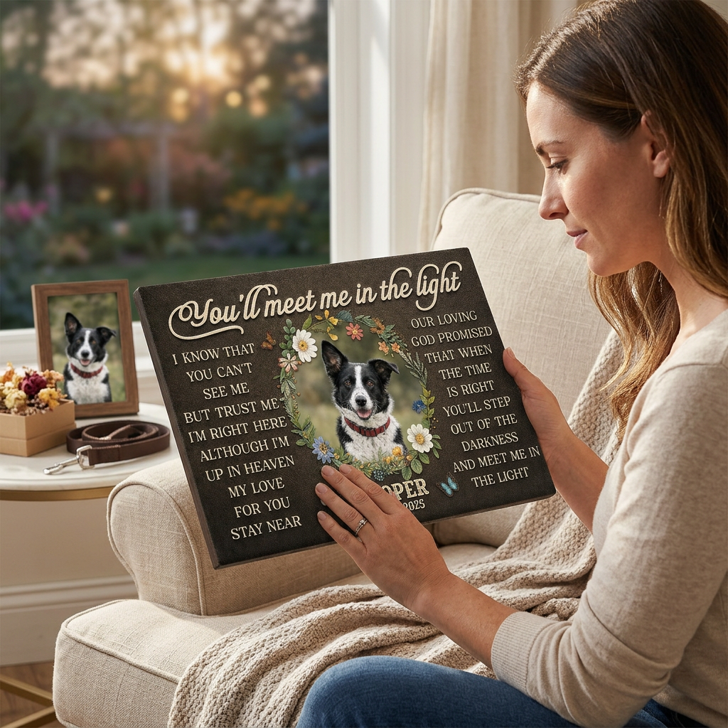 Personalized Pet Memorial Canvas Wall Art - Custom Dog Photo & Name - Pet Loss Sympathy Gift - Image 4