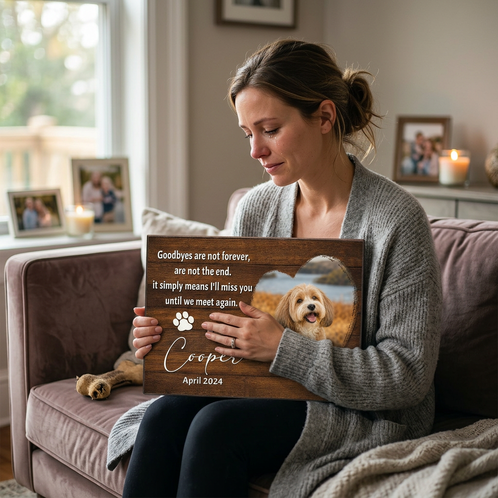 Personalized Pet Memorial Canvas Wall Art with Photo, Dog Remembrance Gift - Image 4