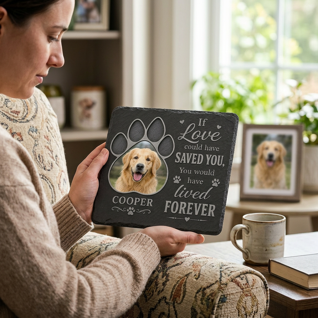 Personalized Pet Memorial Garden Stone Rectangle – Dog Loss Grave Marker Gift - Image 4