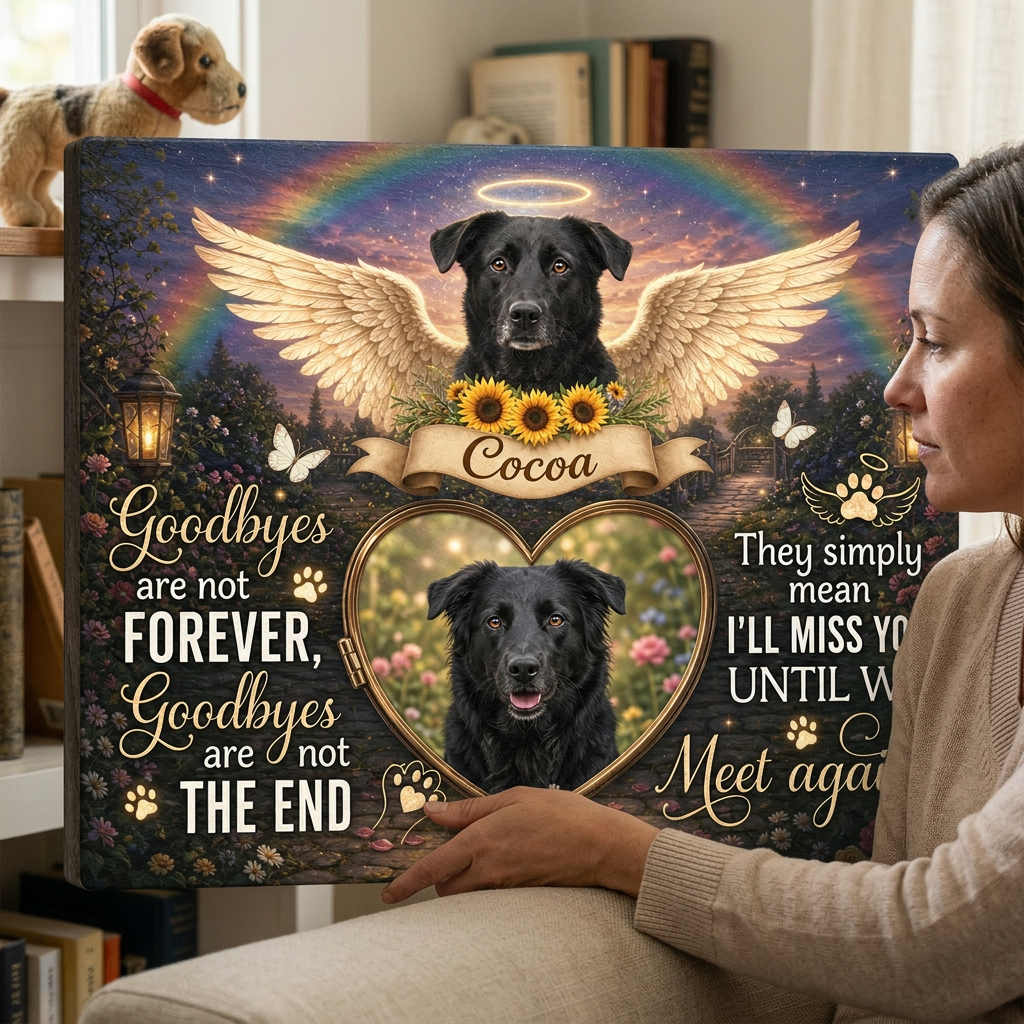 Personalized Dog Memorial Canvas Wall Art with Photo - Pet Loss Remembrance Gift - Image 4