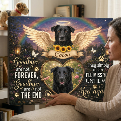 Personalized Dog Memorial Canvas Wall Art with Photo - Pet Loss Remembrance Gift - Image 4