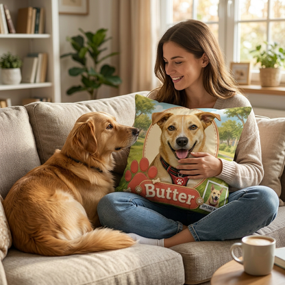 Personalized Pet Photo Pillow All Over Printed - Custom Dog Cat Name Gift for Pet Owners & Lovers - Image 4